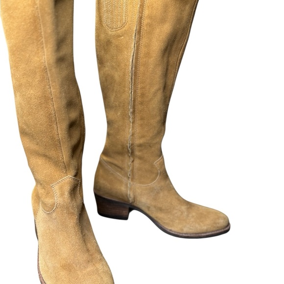 👢 Matisse Gunslinger Tan Suede Knee High Western Cowboy Boots 7.5 👢 - Picture 3 of 8